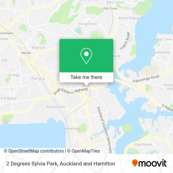 2 Degrees Sylvia Park map