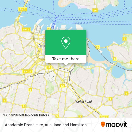 Academic Dress Hire map