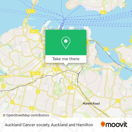 Auckland Cancer society地图