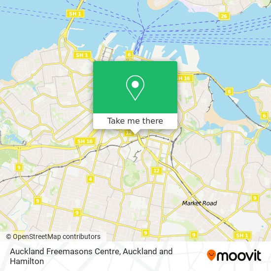 Auckland Freemasons Centre map