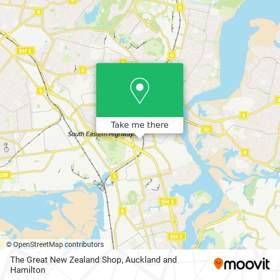 The Great New Zealand Shop map