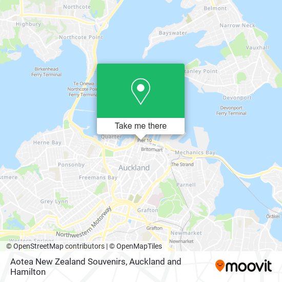 Aotea New Zealand Souvenirs map