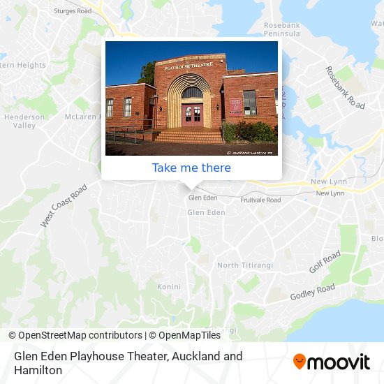 Glen Eden Playhouse Theater map
