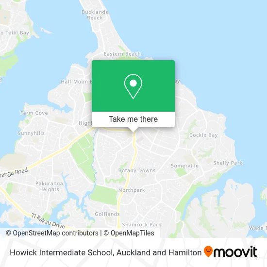 Howick Intermediate School map