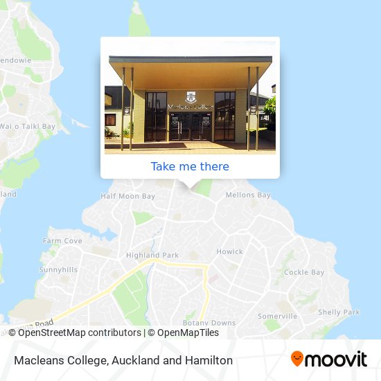 Macleans College map