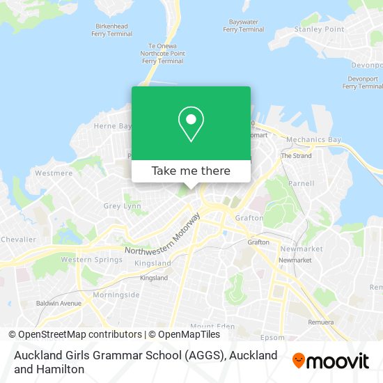 Auckland Girls Grammar School (AGGS) map