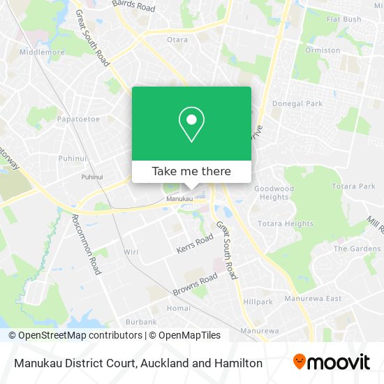 Manukau District Court map