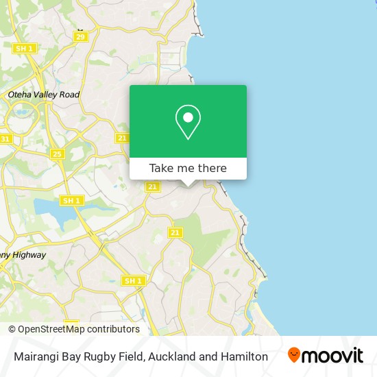 Mairangi Bay Rugby Field map