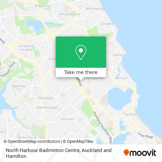 North Harbour Badminton Centre map