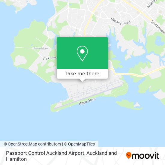 Passport Control Auckland Airport map