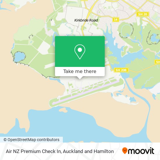 Air NZ Premium Check In map