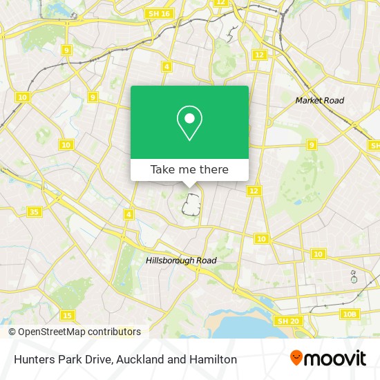 Hunters Park Drive map
