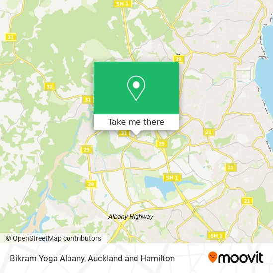 Bikram Yoga Albany map