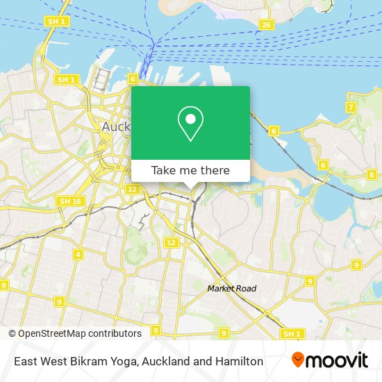 East West Bikram Yoga map