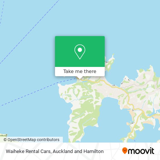 Waiheke Rental Cars map