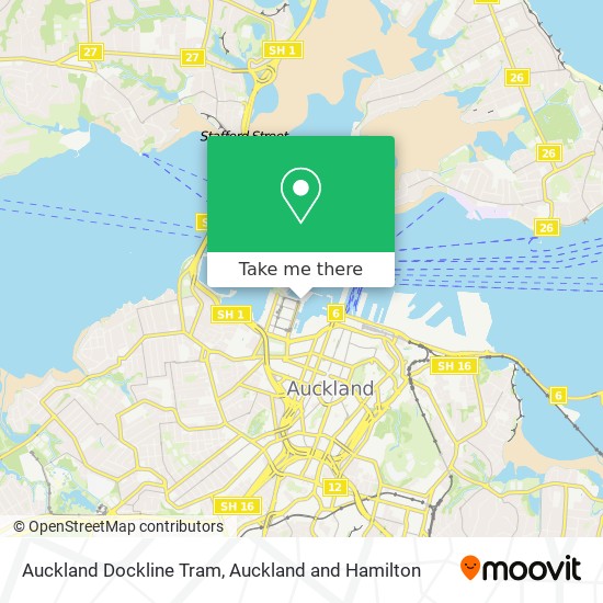 Auckland Dockline Tram map