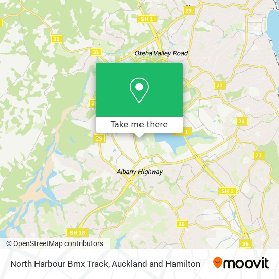 North Harbour Bmx Track map