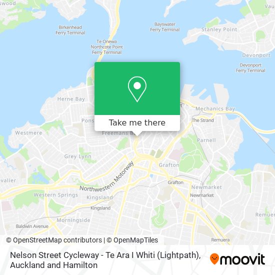 Nelson Street Cycleway - Te Ara I Whiti (Lightpath)地图