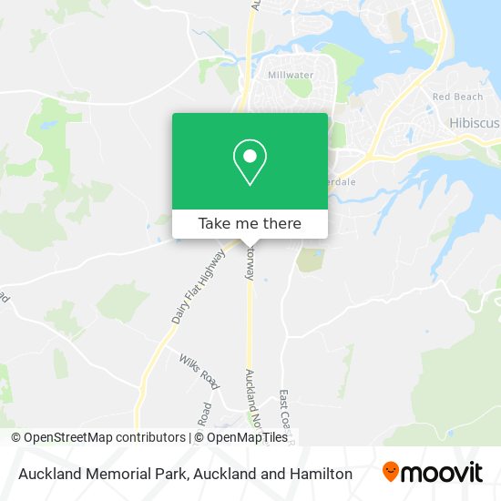 Auckland Memorial Park map