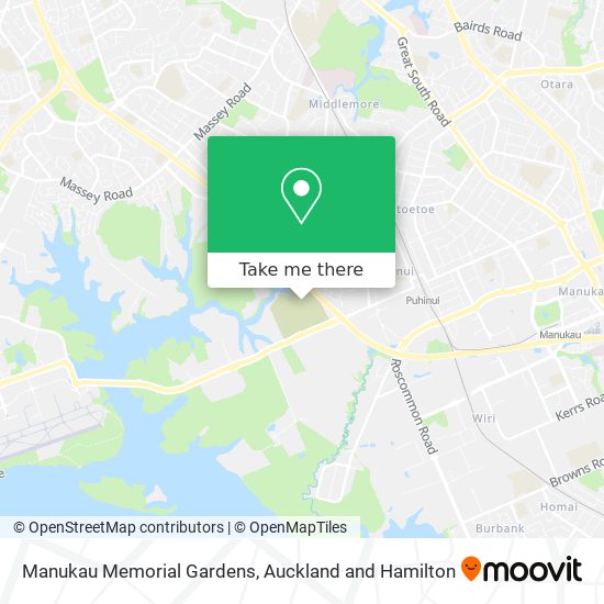 Manukau Memorial Gardens map
