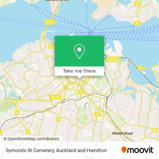 Symonds St Cemetery map