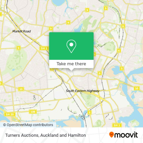 Turners Auctions map