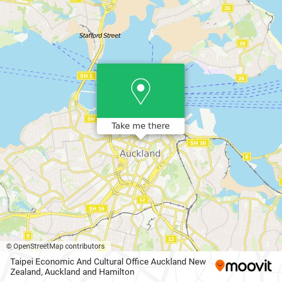 Taipei Economic And Cultural Office Auckland New Zealand map