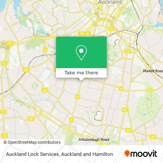 Auckland Lock Services map