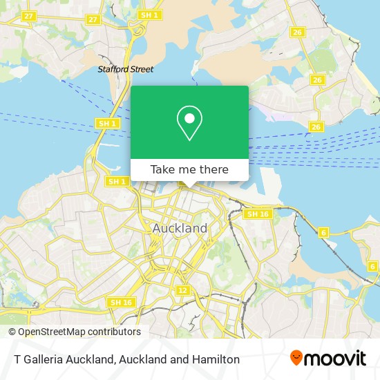 T Galleria Auckland map