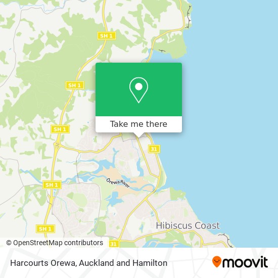 Harcourts Orewa map