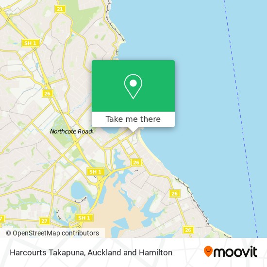 Harcourts Takapuna map