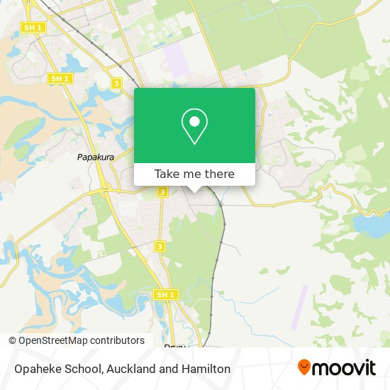 Opaheke School map