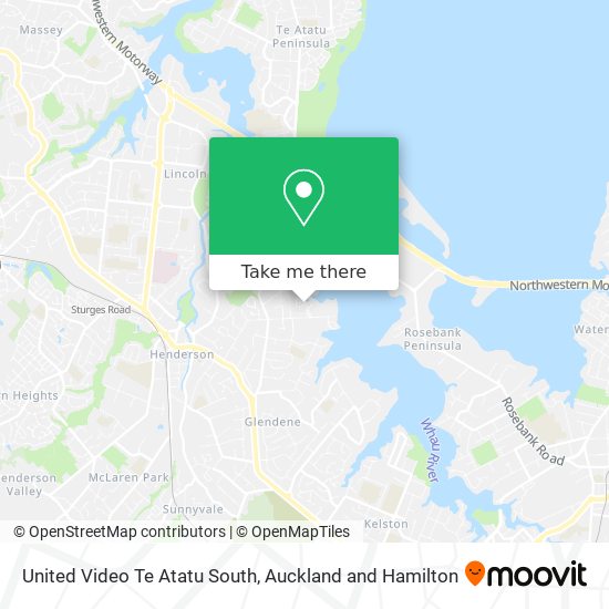 United Video Te Atatu South map