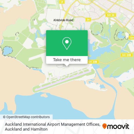 Auckland International Airport Management Offices map