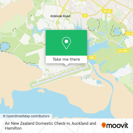 Air New Zealand Domestic Check-in map