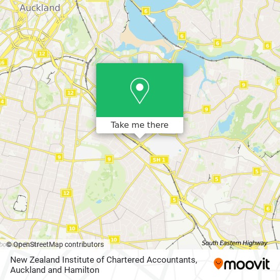 New Zealand Institute of Chartered Accountants map