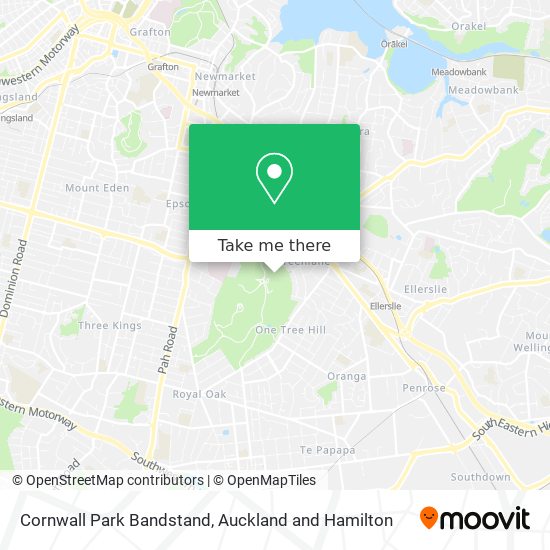Cornwall Park Bandstand map