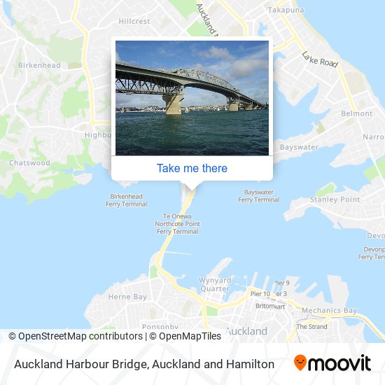 Auckland Harbour Bridge map