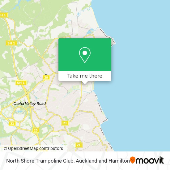 North Shore Trampoline Club map