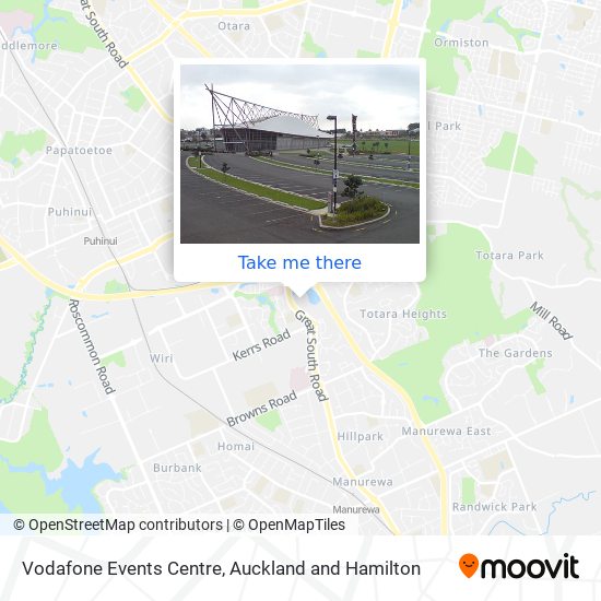 Vodafone Events Centre map