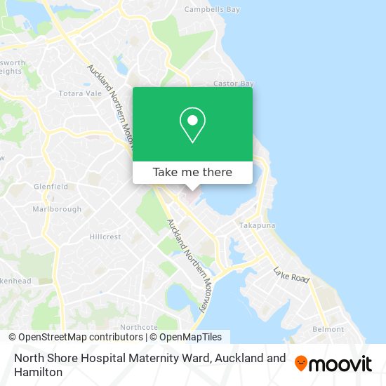 North Shore Hospital Maternity Ward map