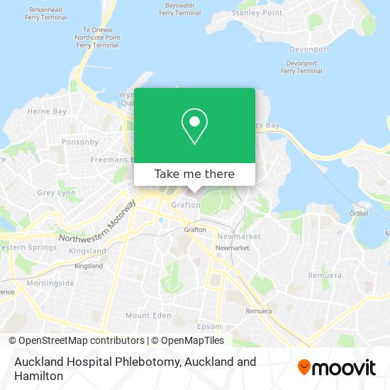 Auckland Hospital Phlebotomy map
