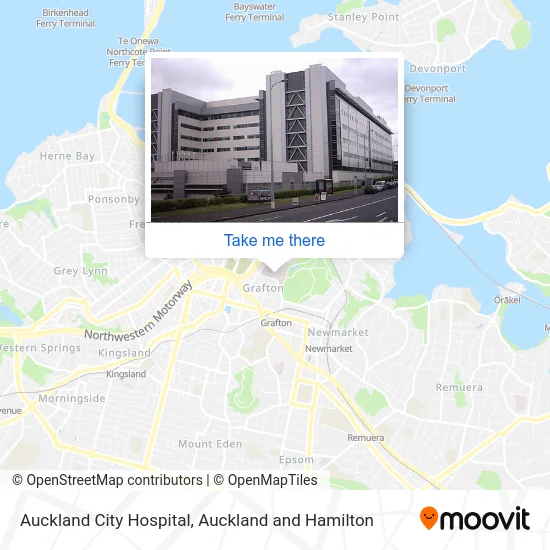 Auckland City Hospital map
