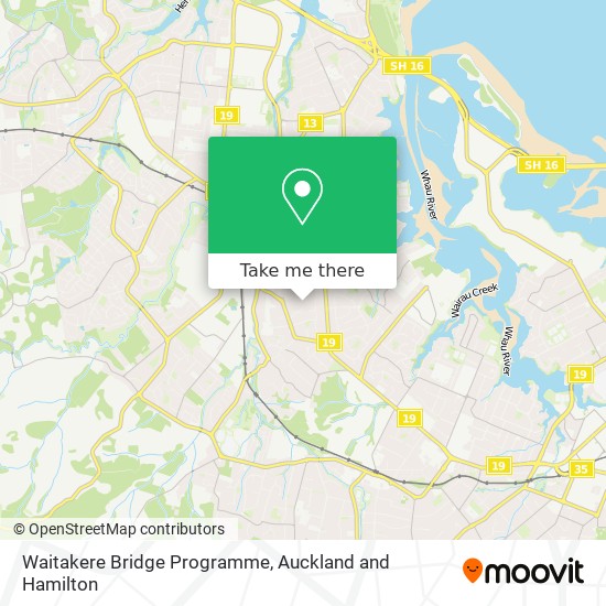 Waitakere Bridge Programme map