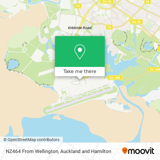 NZ464 From Wellington map