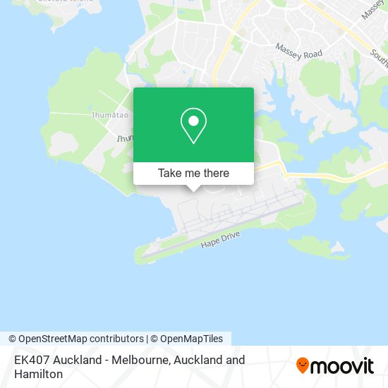 EK407 Auckland - Melbourne map
