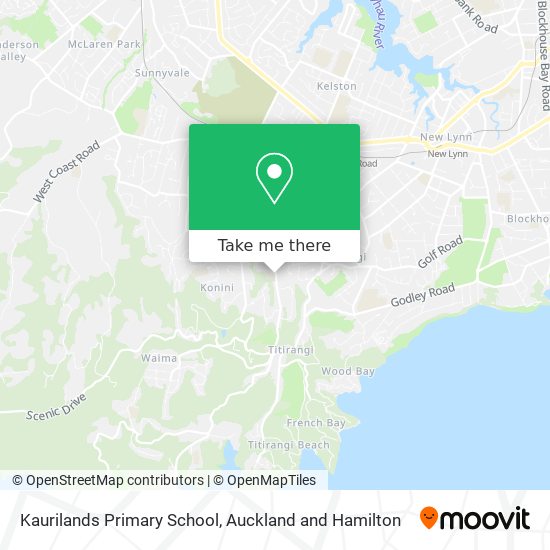 Kaurilands Primary School map