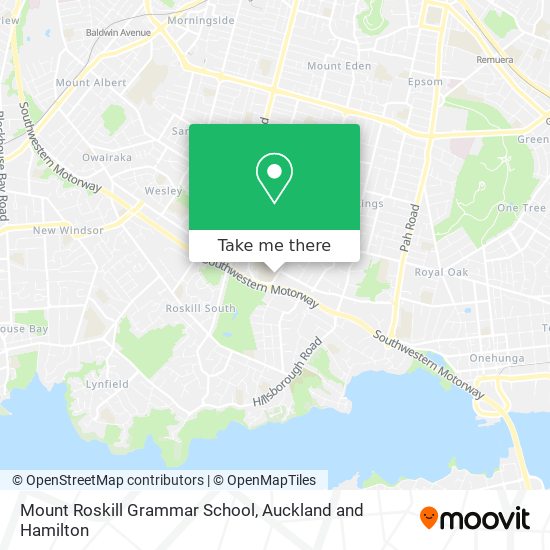 Mount Roskill Grammar School map