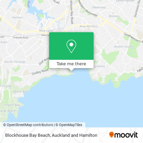 Blockhouse Bay Beach map