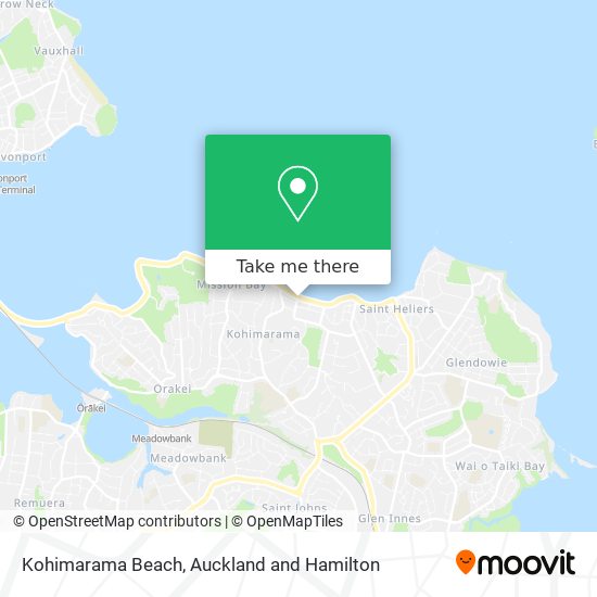 Kohimarama Beach map